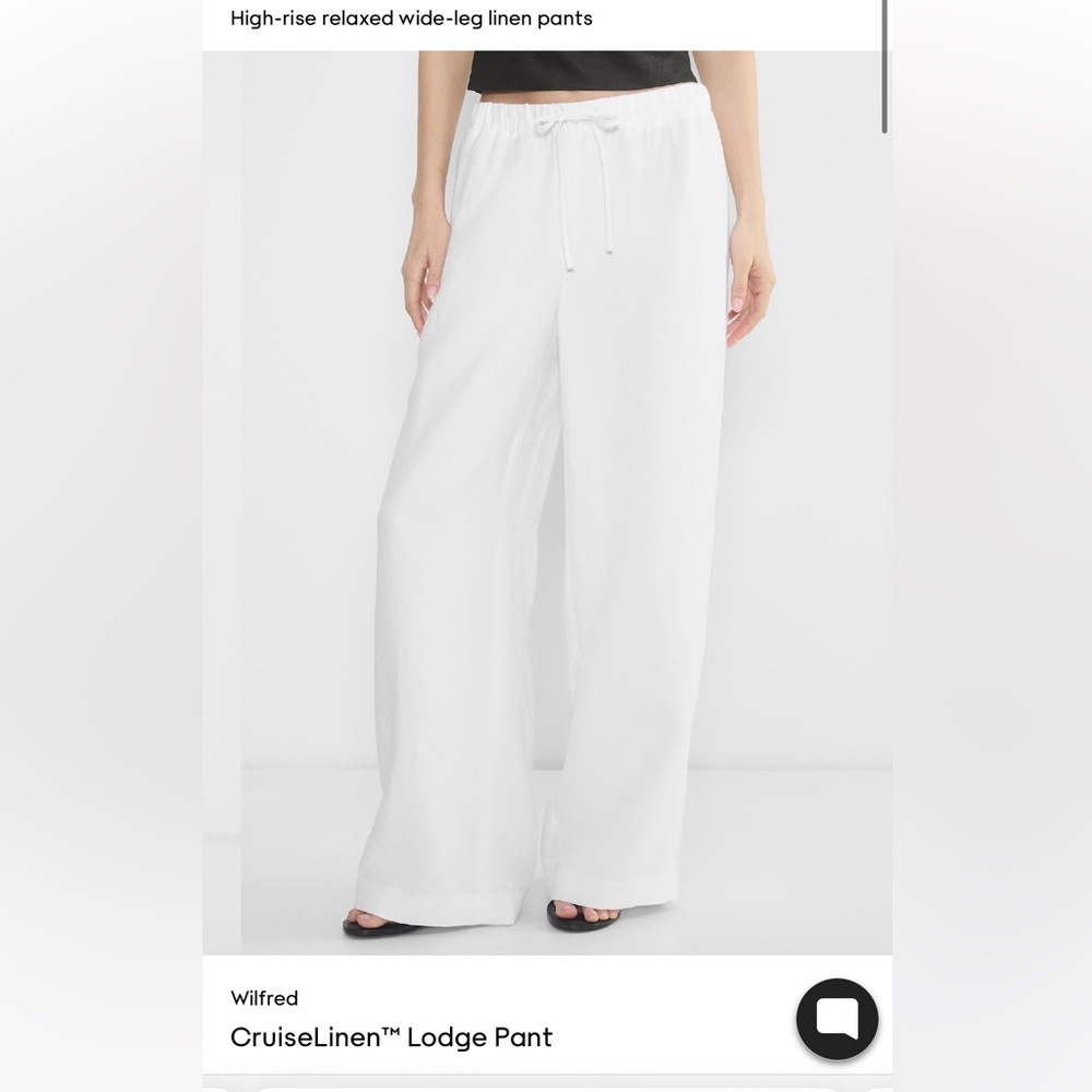 Wilfred White Wide Leg Pants